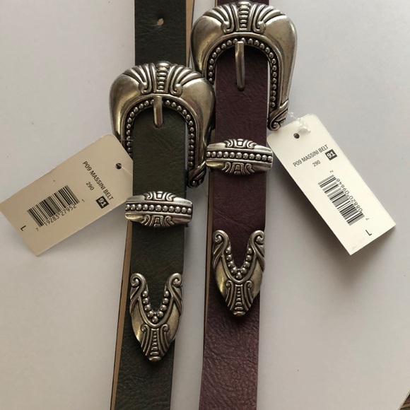 Massini Accessories - Massini Belt Only Deep Olive Green Left NWT